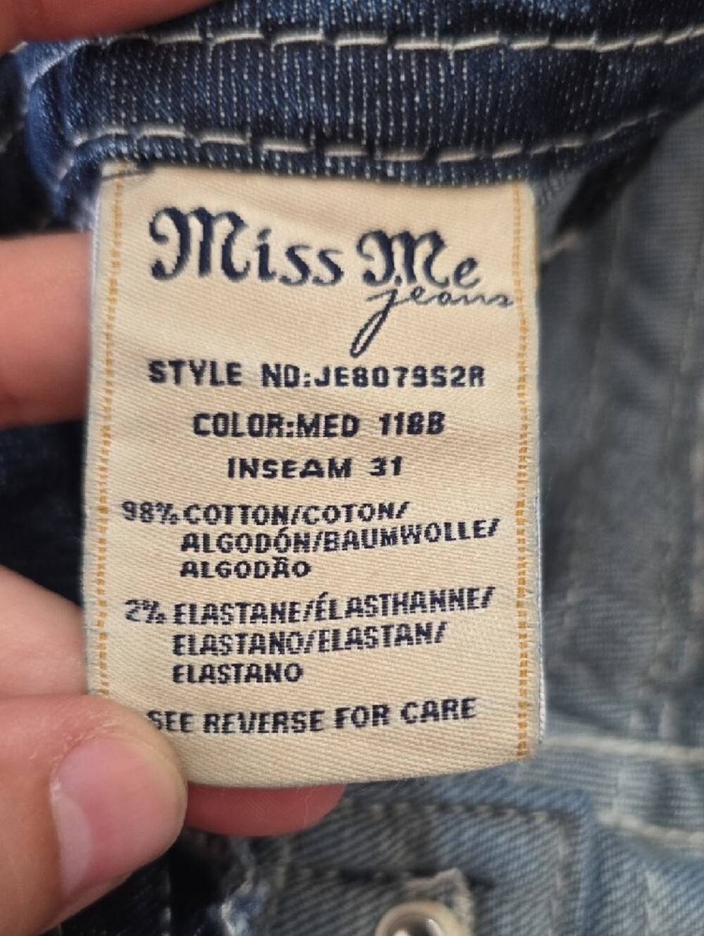 Miss Me Blue Faded Distressed Skinny Jeans - Picture 7 of 11